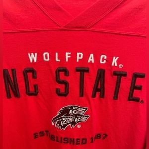 Vintage NC State Wolfpack Embroidered V-neck